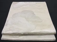 平和屋着物■六通柄袋帯　花松文　銀糸　逸品　n-rm0122