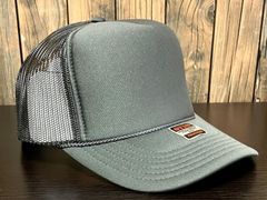 OTTO トラッカーメッシュキャップ　ソリッドバイザー　　HIGHクラウン深め　チャコールグレー　39-165