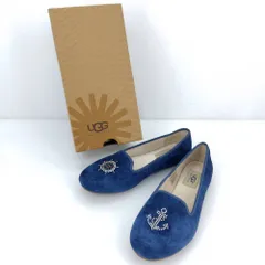 05w15892 アグ UGG  シーグリスン SEA GLISTEN  フラットシューズ  アンカーネイビー  25.0cm US8 UK6.5 EU39 ベトナム製 レディース  スワロフスキー  モカシン  1007547  【中古品】