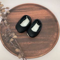 メルちゃんサイズ　ドール靴　ブラック合皮