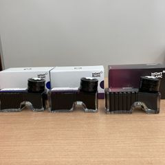 万年筆  ボトル インク MONBLANC モンブラン Burgunby Red AMETHYST PURPLE ROYALBLUE ３点セット