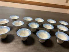 おちょこ　15個　花　アサガオ　青色