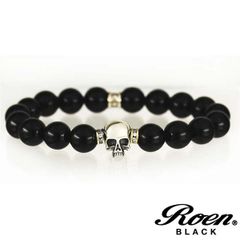 Roen BLACK ロエンブラック ブレスレット オニキス 天然石 スカル メンズアクセサリー