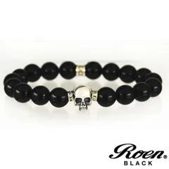 Roen BLACK ロエンブラック ブレスレット オニキス 天然石 スカル メンズアクセサリー
