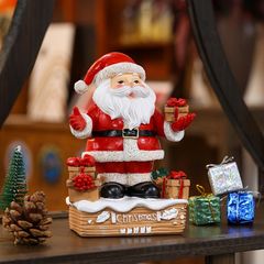 クリスマス飾り　置物　インテリア　雑貨　サンタクロースとトナカイ　煙突から クリスマス飾り置物インテリア雑貨サンタクロースとトナカイ煙突から