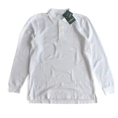 未使用 L.L.Bean エルエルビーン 506613 ポロシャツ 長袖 袖リブ サイズM ホワイト TRADITIONAL FIT メンズ