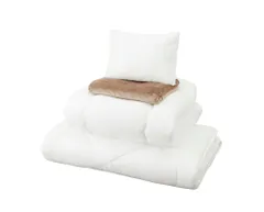 アイリスオーヤマ 布団セット 毛布付き8点セット 収納バッグ付 ウレタン入り敷布団 フランネル毛布 車中泊・アウトドアにも シングル ブラウン IRIS OHYAMA KFS-U8S