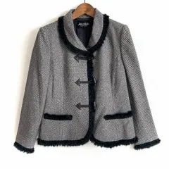 #wnc ジュンアシダ junashida コート 11 グレー系 ジャケット ミンクファー付き アンゴラ混 レディース [819368]