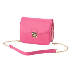 Sピンク [クロスマーベリー] ショルダーバッグ レディース 斜めがけ 小さめ チェーンバッグ コンパクト スクエア 大人 カジュアル シンプル デザイン 肩掛け ポシェット おしゃれ かわいい 上品 R07 Sピンク