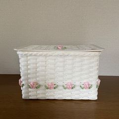 かご　バスケット　小物入れ　クラフトバンド