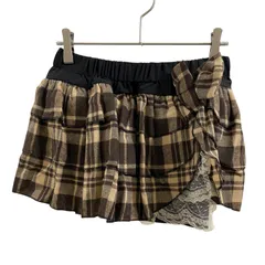 lizlisa 姫ギャル ブラウン チェック柄 フリルスカート  キュロット