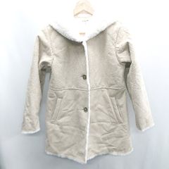 ◇ ⊇ GLOBAL WORK グローバルワーク フェイクムートン キッズ 子供服 長袖 コート サイズ140 ベージュ 女の子 E  【1410100013517】