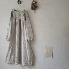 ハンドメイド　ミナペルホネンone day ヨークギャザーワンピース