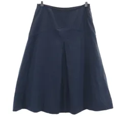 MARGARET HOWELL マーガレットハウエル 日本製 ミモレ丈 フレアスカート 3 ブラック系 レディース 古着