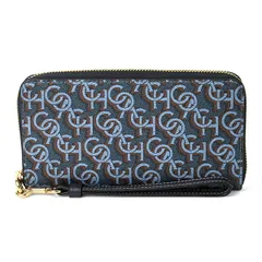 新品 コーチ COACH 長財布 ロング ジップ アラウンド ウォレット ネイビー