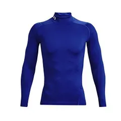アンダーアーマー(UNDER ARMOUR) コンプレッションウェア ヒートギアアーマー モック 長袖 メンズ 1369606 ミッドナイトネイビー/ホワイト Lサイズ