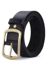 [MO FACTORY] メンズベルト 大きいサイズ ベルト 調整可能 120㎝ ビジネス M〜XXL スーツ カジュアル メンズ 作業用 カジュアルベルト (ゴールドバックル/黒色ベルト) [ゴールドバックル/黒色ベルト]