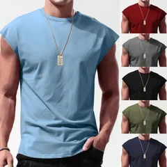 メンズ tシャツ 袖なし スポーツウェア タンクトップ 快適 ルームウェア インナー 軽い メンズ 無地 柔らかい トップス シンプル かっこい