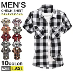 チェックシャツ メンズ 半袖 カジュアルシャツ トップス 半袖シャツ グレンチェック スリム 通勤 夏服 ワークシャツ 胸ポケット メンズファッション 20代 30代 40代 50代 サマー 仕事 ストリート 全10色 esyxz819