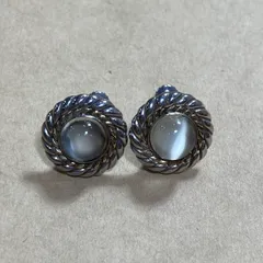 ★ 4℃ ヨンドシー イヤリング K10刻印 10金 ゴールド飾り シルバーイヤリング ネジ式 レディース 総重量7.71g 0.007kg