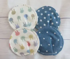 再3販*母乳パッド*2組セット*うさぎ*ウサギ*水玉*ハンドメイド