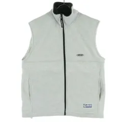 美品 DISCUS ATHLETIC ディスカスアスレチック フリース ベスト M ホワイト フルジップアップ メンズ 古着