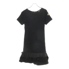 MONCLER (モンクレール) ABITO フリルスカート半袖ワンピース レディース ブラック