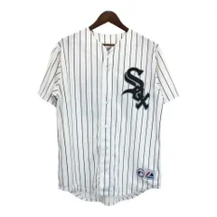 マジェスティック アメリカ製 ホワイトソックス ストライプ ベースボールシャツ MAJESTIC MLB WHITE SOX/マジェスティック シカゴホワイト