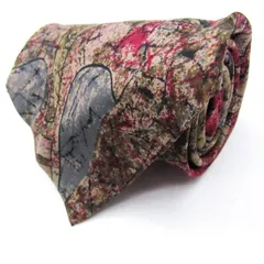 ジバンシィ ブランド ネクタイ 総柄 パネル柄 シルク メンズ ベージュ GIVENCHY 【中古】