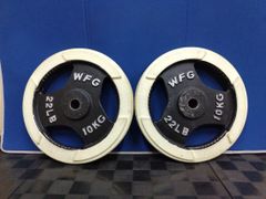 【中古】［WILD FIT］28mmラバーリングプレート10kg（2枚1組）