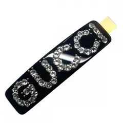 Crystal Gucci single hair clip in black resin | GUCCI® US