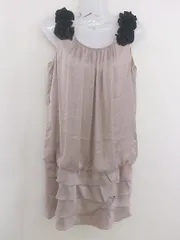 ◇ PEYTON PLACE ペイトンプレイス ノースリーブ ミニ ワンピース サイズM ベージュ系 ブラック レディース  【中古】 【1207080005942】