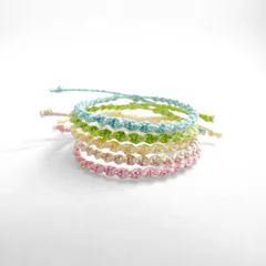 【セット割】安心設計♡ベビーサイズ　新生児から使えるパステルカラーのブレスレット/アンクレット　選べる5色 *真心*