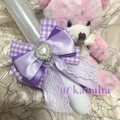 ❤︎ギンガムチェック❤︎ 推し活 オタ活 ペンライトリボン