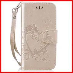 Sony Xperia 10 III (マーク3) docomo SO-52Bケース 手帳型 au SOG04 カバー 手帳型 エクスぺリア 10 III SO-52B/SOG04 ケース 手帳型かわいい花柄 かわいいハート型押し柄　ストラップ付き 財布型 カ