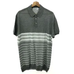 Salvatore Ferragamo サルヴァトーレフェラガモ 半袖ポロシャツ サイズ:XL ボーダー    グレー メンズ / 241019000081のサムネイル