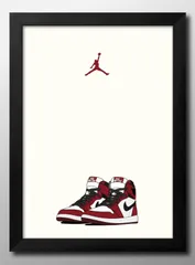 12854ナイキ アート スニーカー A3 サイズ ポスター アート おしゃれ 絵画 インテリア 北欧 イラスト マット紙 艶消し アートパネル 額 フレーム デザイン 壁掛け ギフト 新築祝い ディスプレイ 