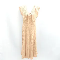 ◇ ⊂ COCO DEAL ニット フロントリボン ノースリーブ ロング丈 ワンピース サイズ 1 オレンジ系 レディース E  【1412260020961】