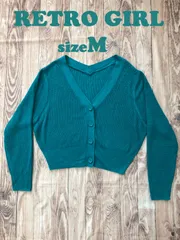 レトロガール RETRO GIRL ニットカーディガン M グリーン