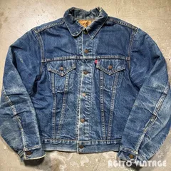 ~70's LEVI'S 70505-0317 ブランケットライナーデニムトラッカージャケット Big E 42~44相当 USA製