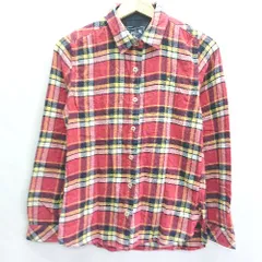 ◇ Arnold Palmer アーノルドパーマー チェック柄 長袖 シャツ サイズ2 レッド系 レディース E  【1407020055185】