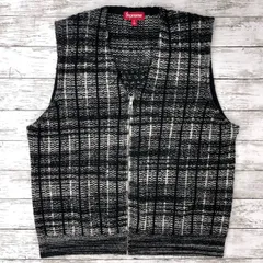 【未使用/XL】SUPREME 25SS Speckled Zip Up Sweater Vest/シュプリーム セーター ベスト/Black ブラック/綿 アクリル ポリエステル ナイロン※香水系の匂い移り 服飾 (68-2025-0623-KO-007)