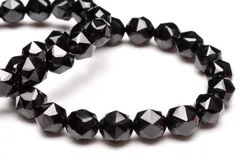 漆黒の輝き ブラックスピネル 6mm スターカット ブレスレット 1個売り パワーストーン 天然石 _B1042-6