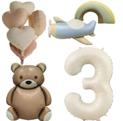 【特価商品】お祝いお誕生日 装飾 かざりつけ グッズ 数字 パーティー ハートバルーン バルーン バルーン 子供 ベージュ 大人 Birthday 大きい Happy 飾り ベージュシンプル 誕生日 誕生日 セット 風船セット 風船 バースデー くすみ くすみ