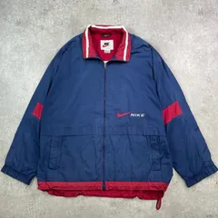 90年代 NIKE ナイキ ロゴ刺繍 ナイロンジャケット トラックジャケット メンズ2XL相当 