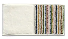 【人気商品】06白多彩×白雨 ハーフ 縞縞×ゴールドパール ハンカチ 今治タオル 田中産業 ビームス) BEAMS(ビーピーアール bPr