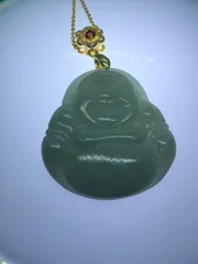 翡翠ヒスイ 布袋弥勒 ネックレス1511
