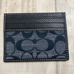 【アメリカ正規店購入】コーチ COACH 小物 カードケース レディース キャンバス×レザー CH100 デニム
