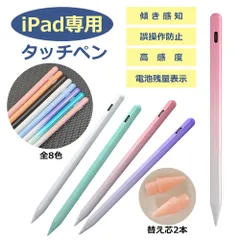 iPad専用 タッチペン 【傾き感知 / 残量表示】ペンシル スタイラスペン パームリジェクション Type-C充電 磁気吸着 軽量 バッテリー残量表示 自動電源オフ 極細 ペン先 iPad Air ipadpro iPadMini iPad Air Pro