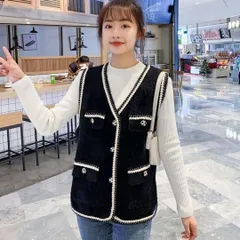 ジレ ベスト ロング レディース ニット 黒 韓国 ノーカラージャケット 上品 インポート もこもこ モヘヤ ワンピース おしゃれ かわいい きれいめ 大人カジュアル ニットベスト ブラック アウター 冬 秋 ジャケット 30代 40代 通勤 OL ミドル丈